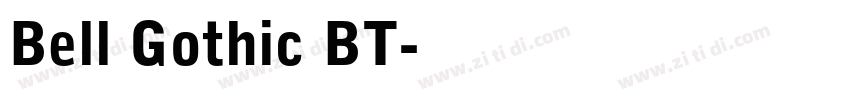 Bell Gothic BT字体转换